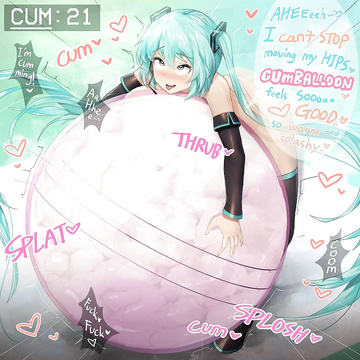 Filling her yoga ball