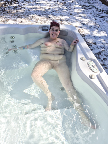 When life gives you snow, go to the hot tub.