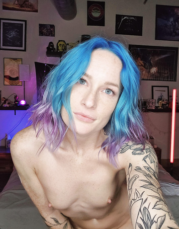Blue Hair + Small Tits
