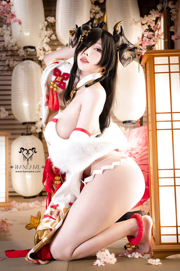 Original Lustful Goat Miko cosplay by HaneAme, designed by Freng