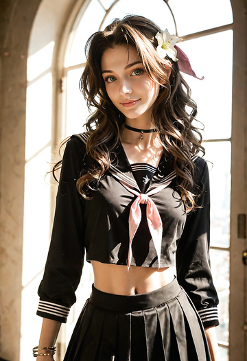 ¡Acabo de ver a Serafuku Aerith y no pude resistirme!