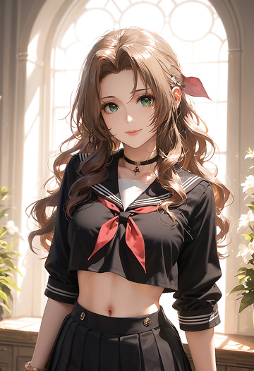 ¡Acabo de ver a Serafuku Aerith y no pude resistirme!