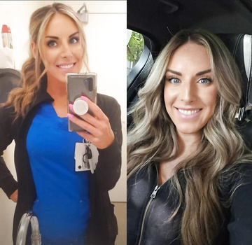 Marine MGst turned Nurse Practitioner just showing off a little bit.