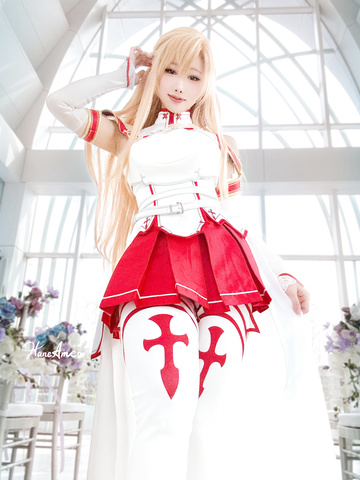 Cosplay de Asuna de SAO por HaneAme