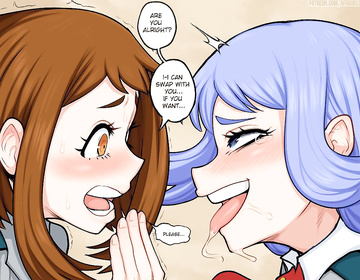 Nejire et Uraraka échangent leurs places