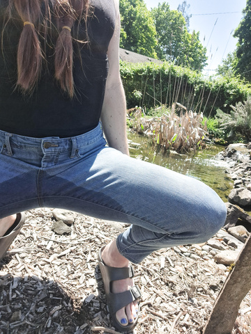 Gardening by the pond always makes me need to pee