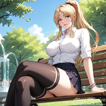 Kaori Saeki in the park
