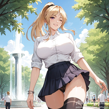 Kaori Saeki in the park