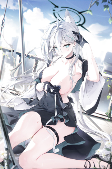 Shiroko Terror and cityscape