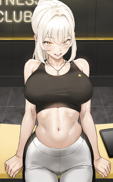 Mostrando su cuerpo en forma