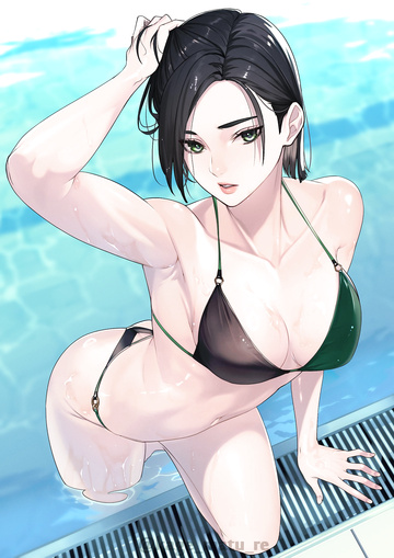 Saliendo de la piscina