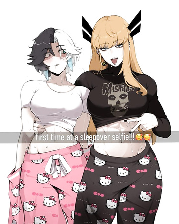 La pijamada de Magik y Luna