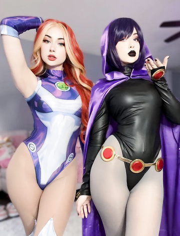 Karrigan Taylor als Raven und Starfire