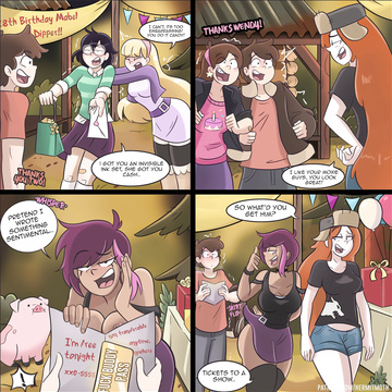 Dipper gets a slice of goth cake